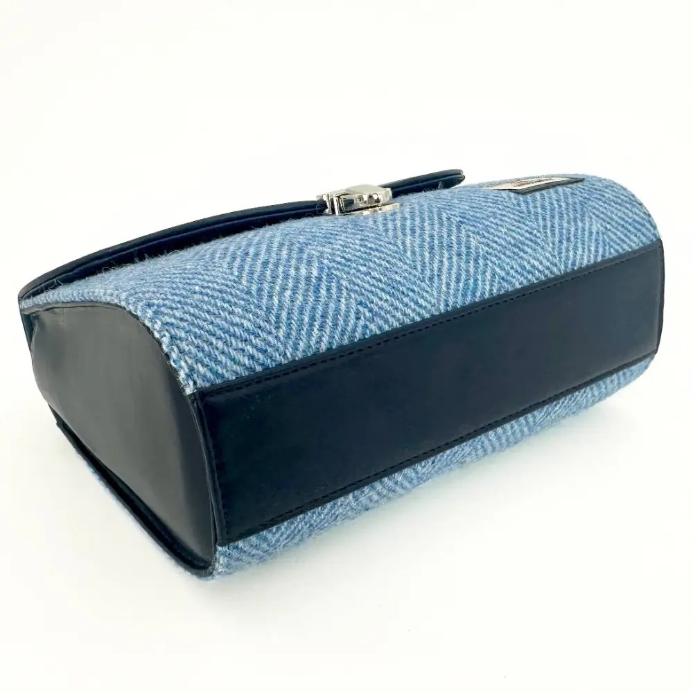 Harris Tweed Mini Day Bag - Sky Blue