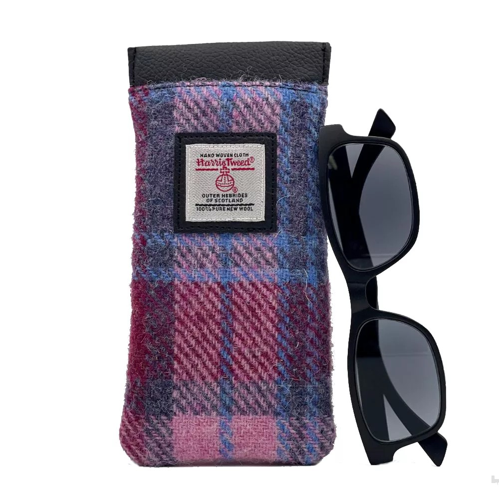 Harris Tweed Glasses Sleeve - Pastel Pink