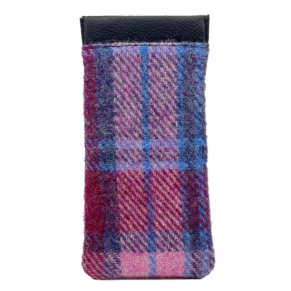 Harris Tweed Glasses Sleeve - Pastel Pink