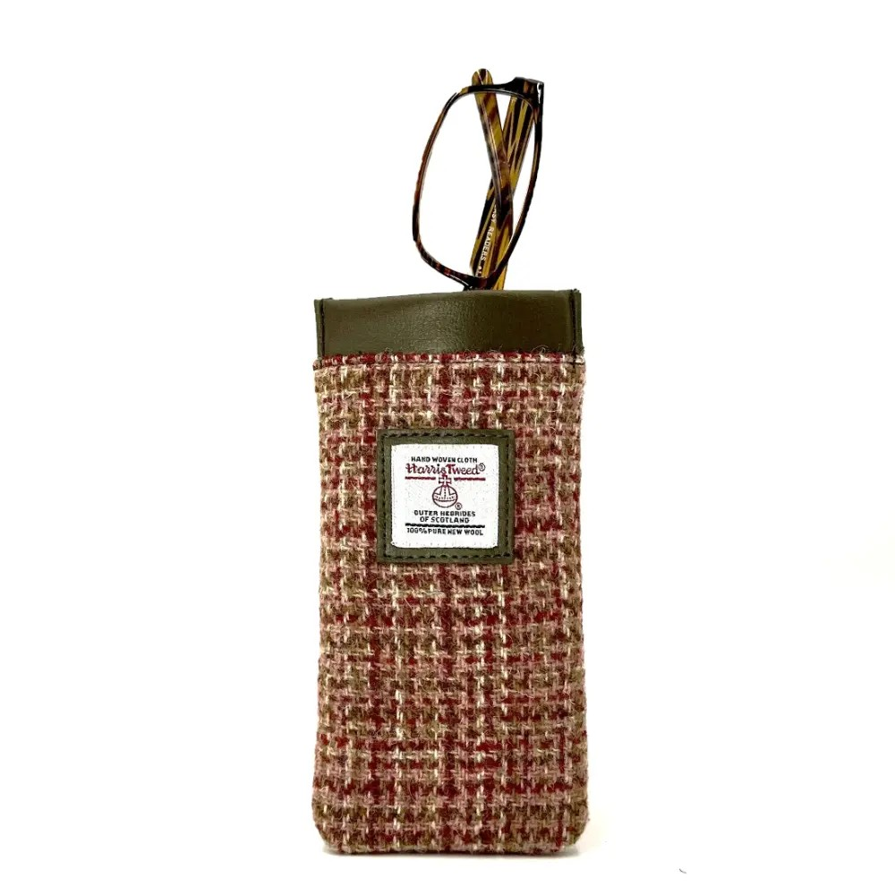 Harris Tweed Glasses Sleeve - Maple
