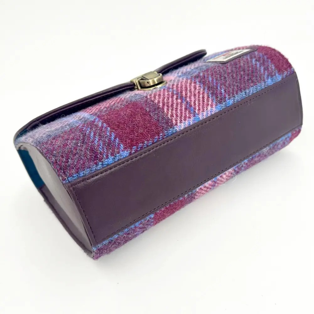 Harris Tweed Mini Day Bag - Purple & Green Check
