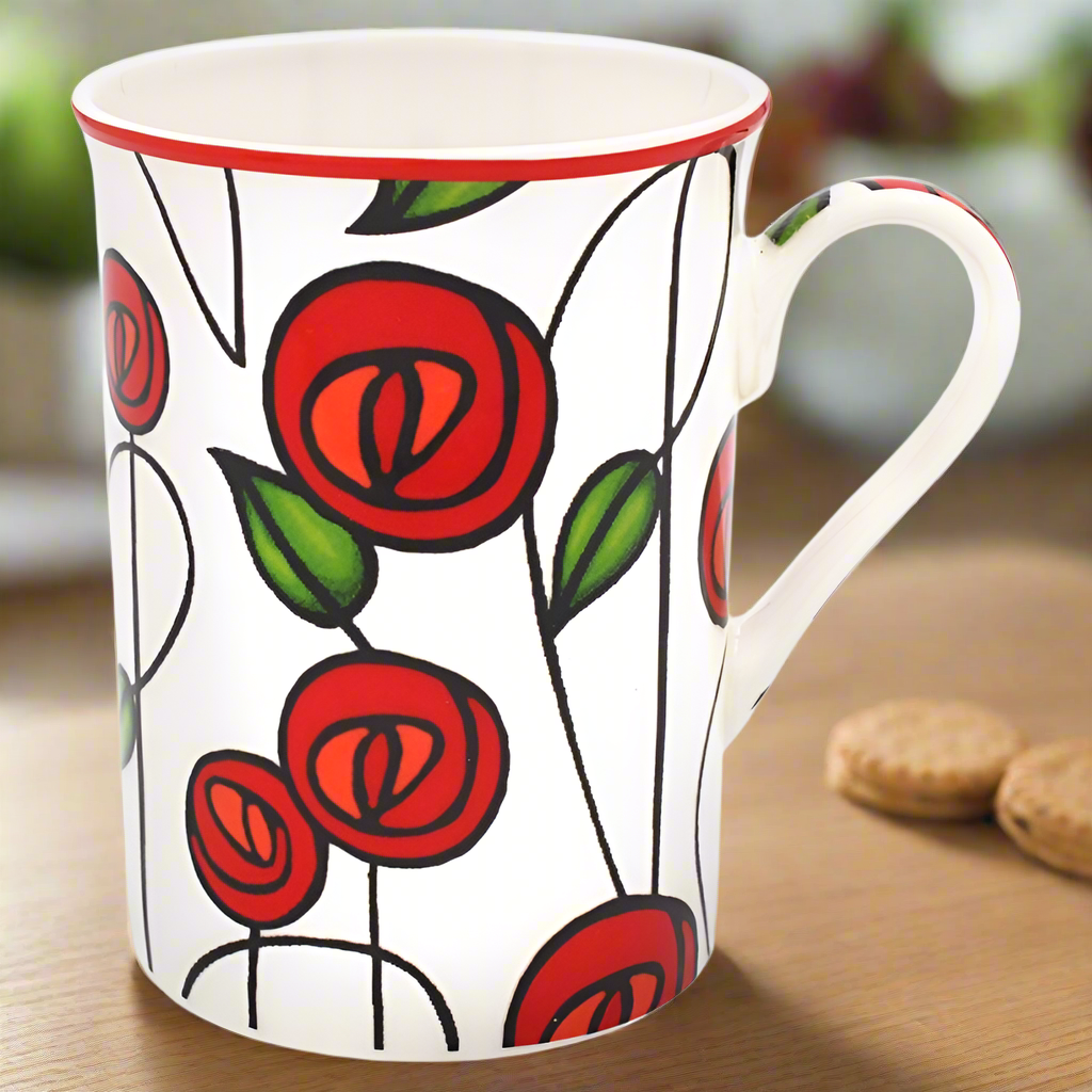 Charles Rennie Mackintosh Red Rose Mug