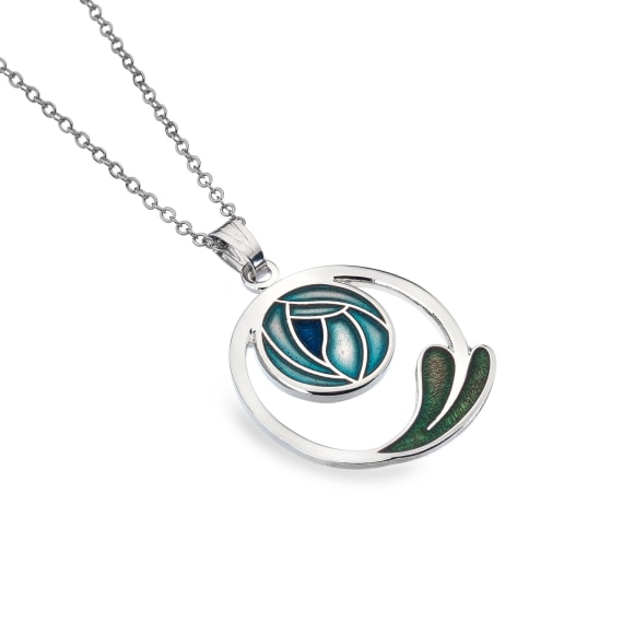 Mackintosh Rose Leaves & Coils Necklace
