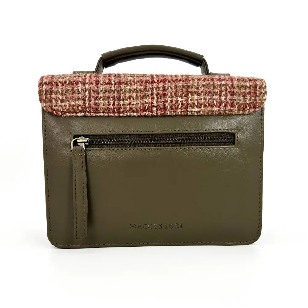 Harris Tweed Mini Messenger Bag - Maple