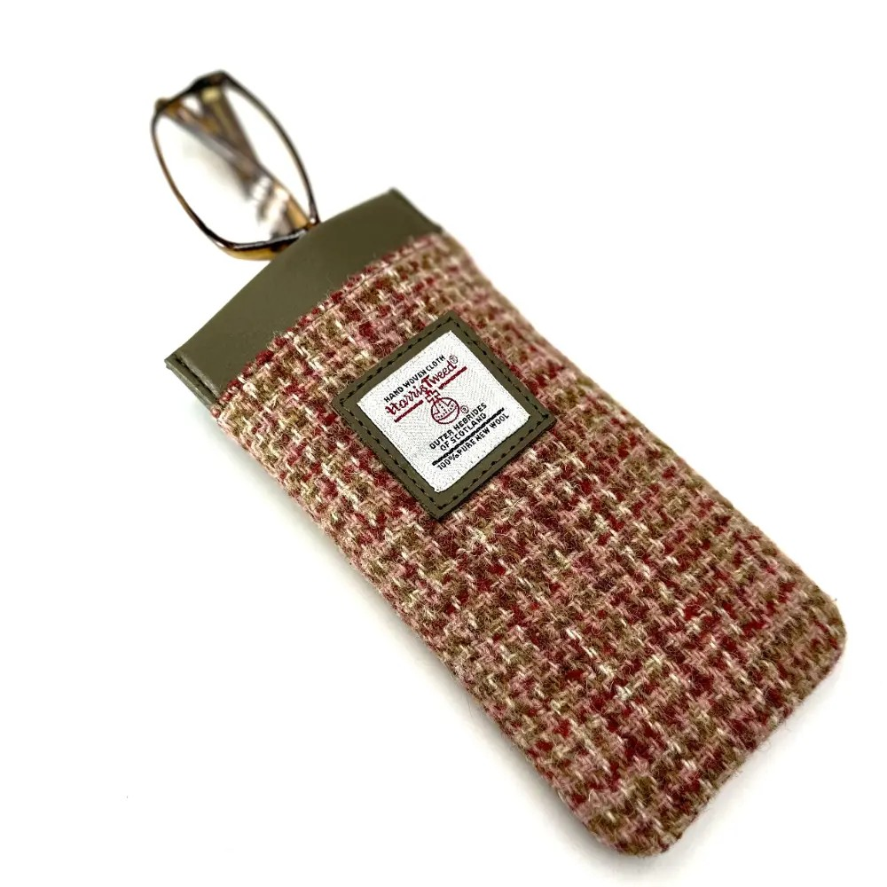 Harris Tweed Glasses Sleeve - Maple