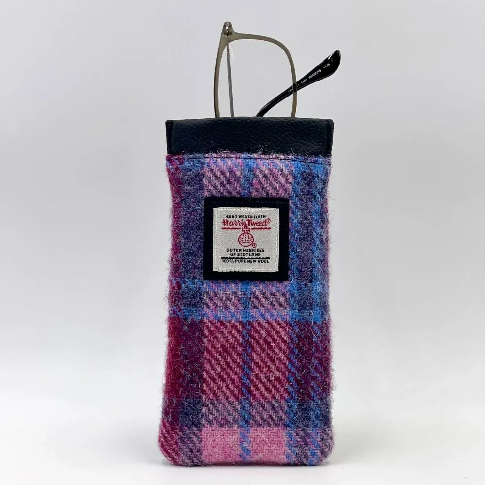 Harris Tweed Glasses Sleeve - Pastel Pink