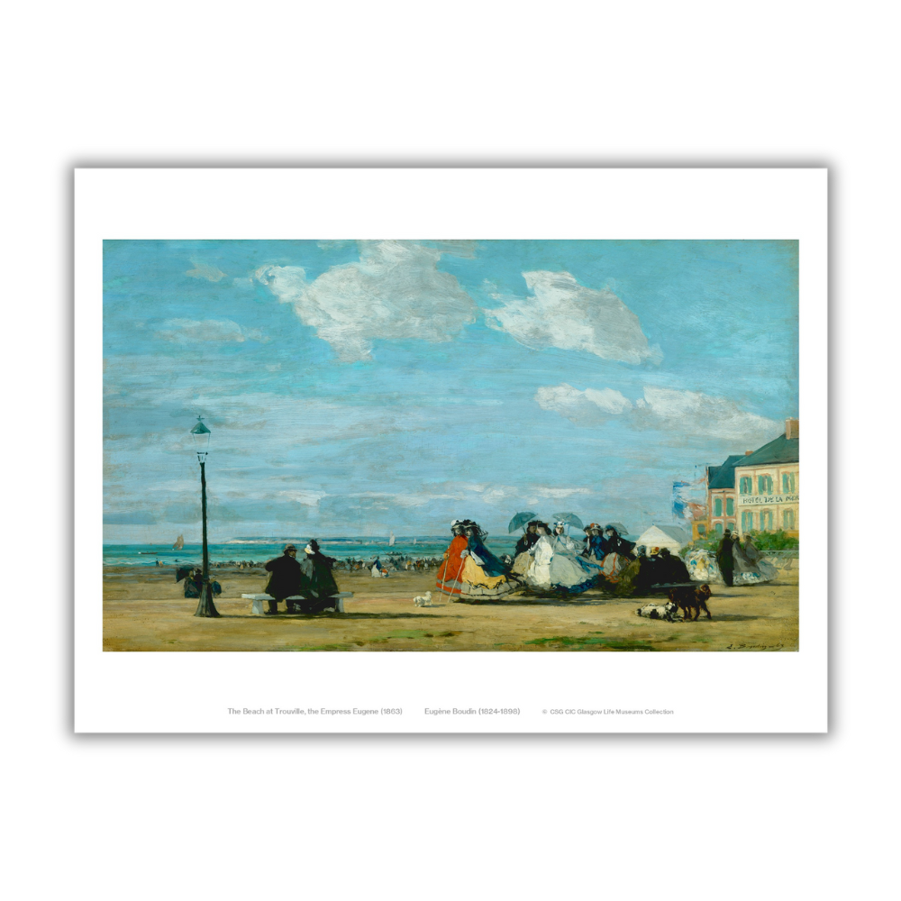 Eugene Boudin: Beach at Trouville Print | Glasgow Life Shop