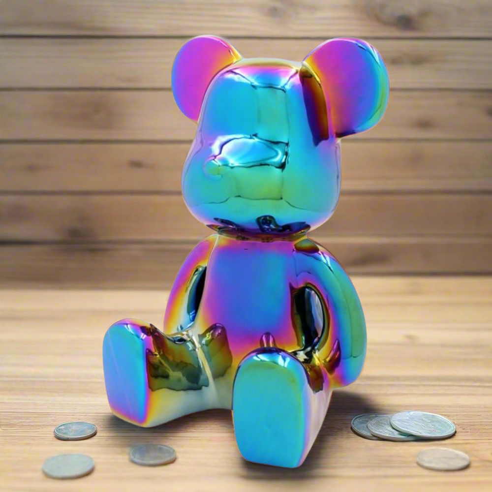 Iridescent Bear Money Bank