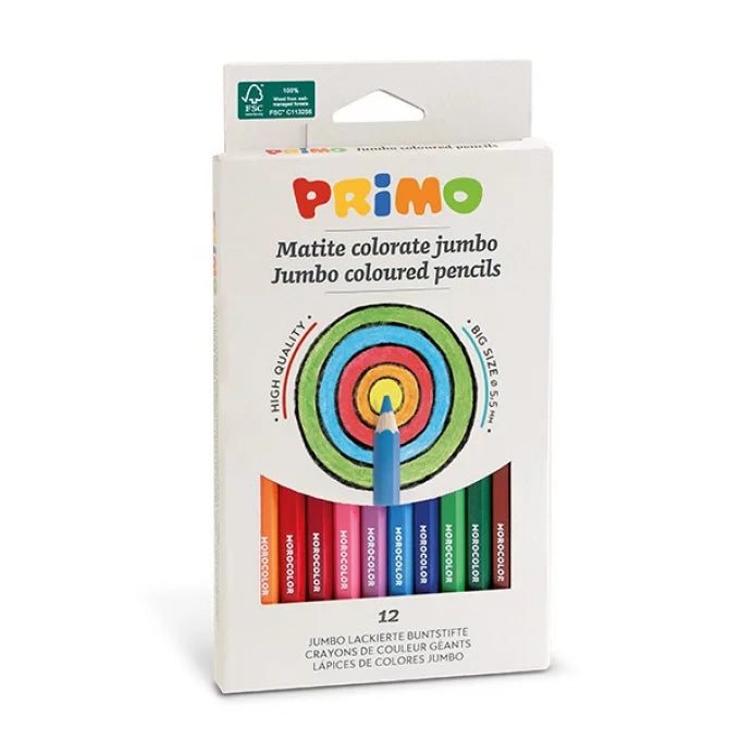 Jumbo Coloured Pencils - 12 Pack