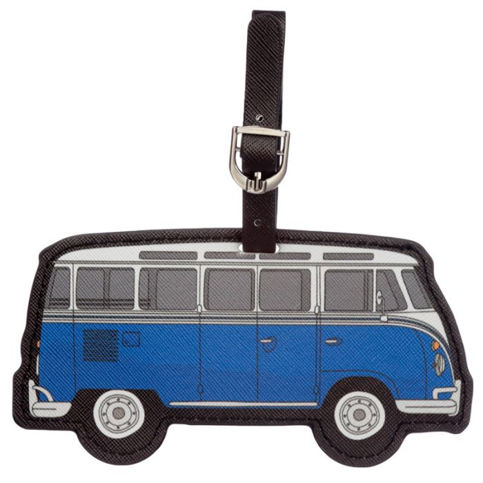 Volkswagen VW T1 Camper Passport Cover & Luggage Tag Set - Blue