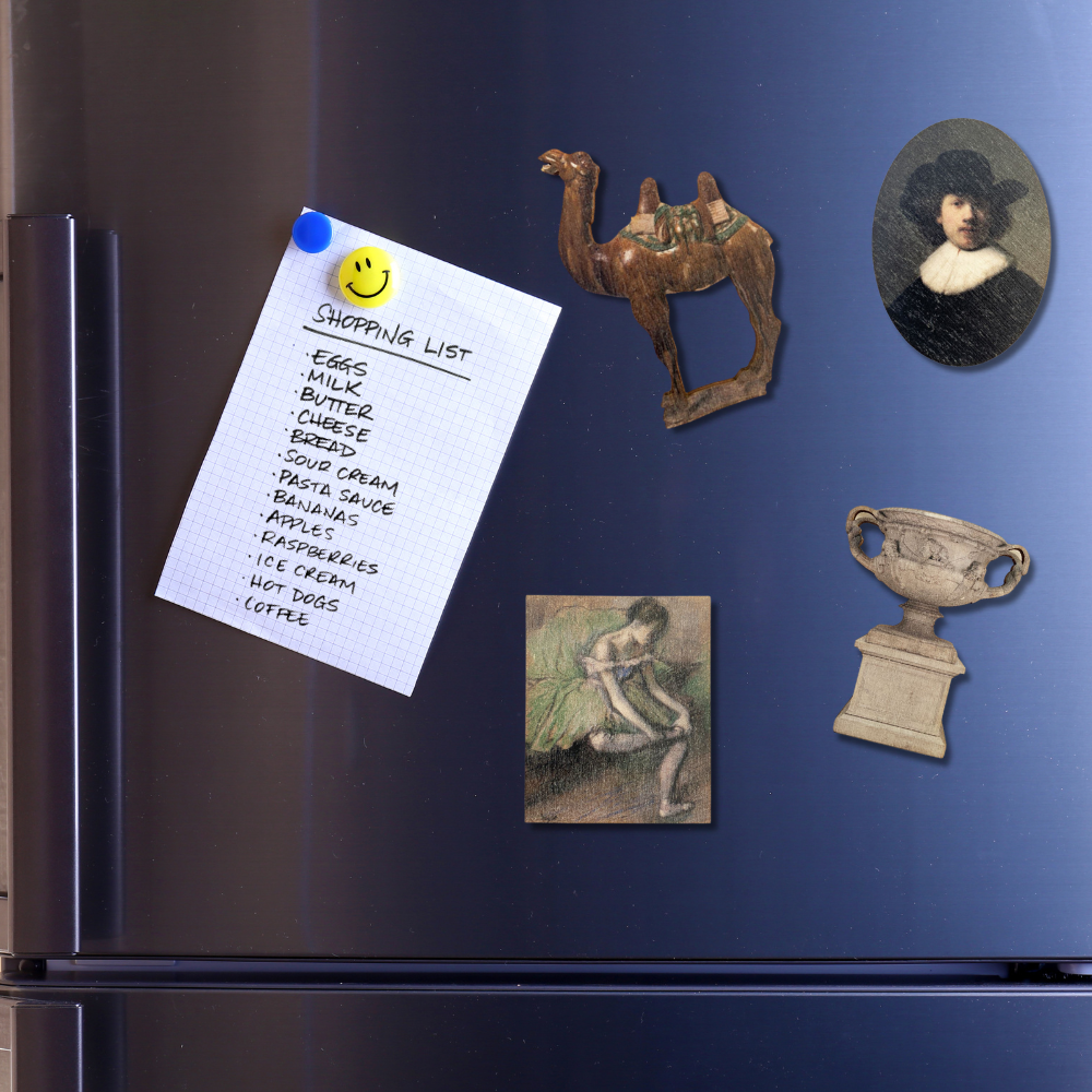 Degas: Green Dress Wooden Magnet