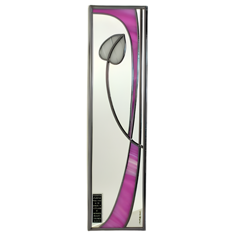 Mackintosh Bud Swirl Mirror: Mauve & White