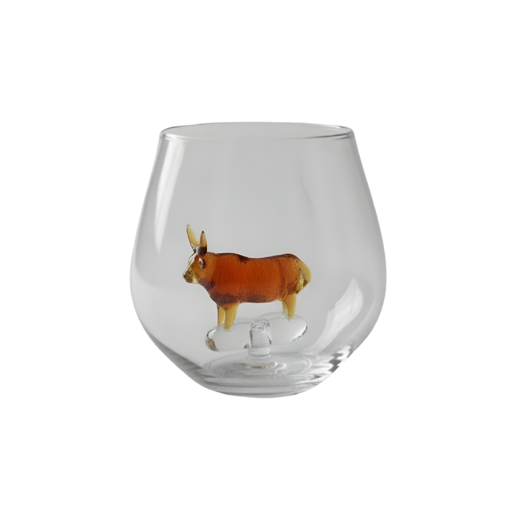 Highland Cow Whisky Glass