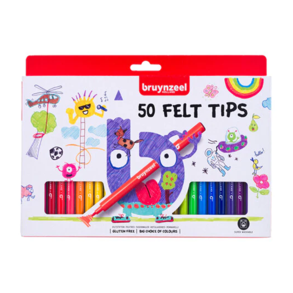 Bruynzeel Felt Tip Set - 50 Colours