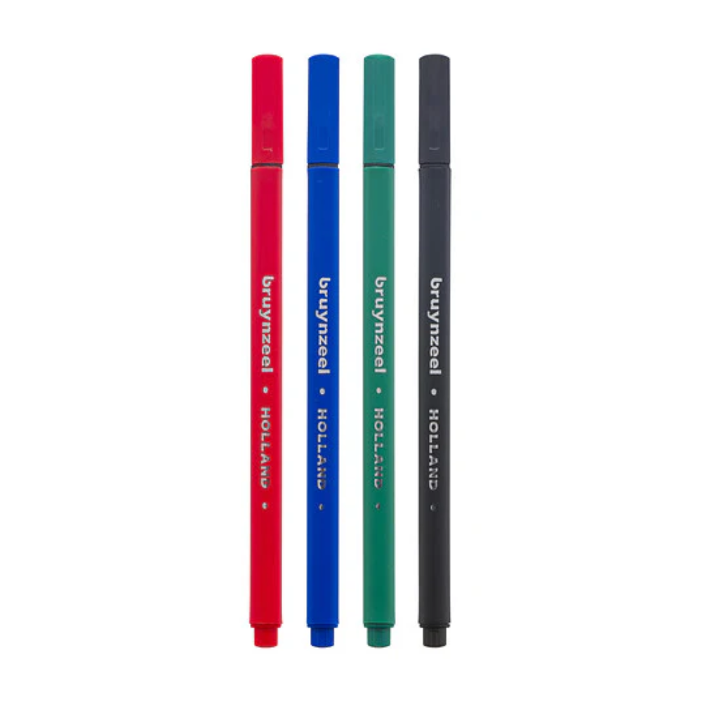 Bruynzeel Fineliner Set - 4 Basic Colours