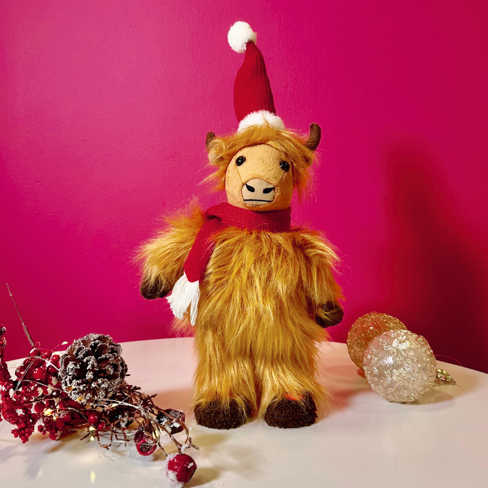Dancing Christmas Highland Cow