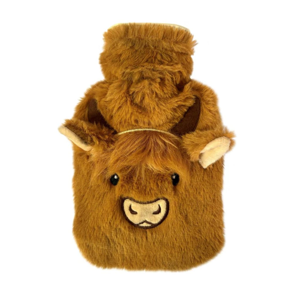 Highland Cow Hot Water Bottle 500ml