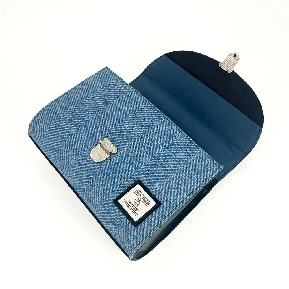 Harris Tweed Mini Day Bag - Sky Blue