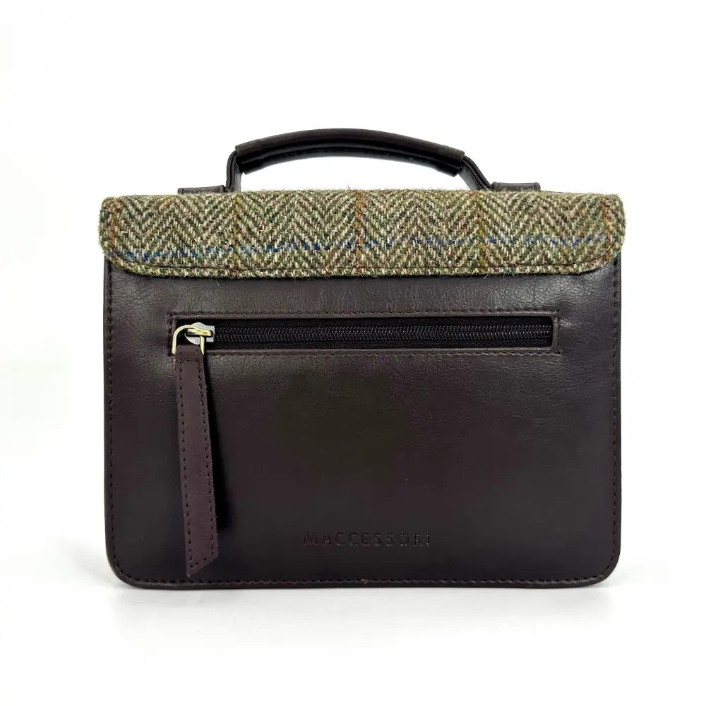 Harris Tweed Mini Messenger Bag - Country Green
