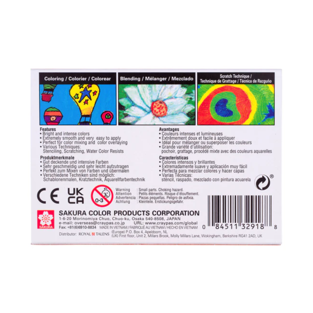 Sakura Cray-Pas Junior Artist Oil Pastel Set - 12 colour