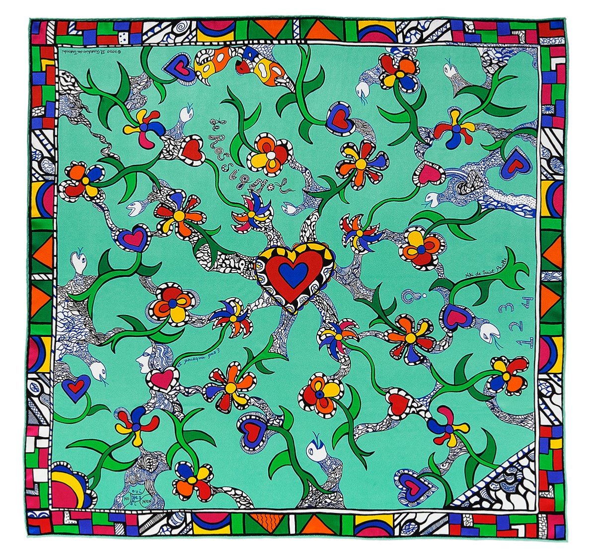 Nikki De Saint Phalle: Rossignol Scarf - Green