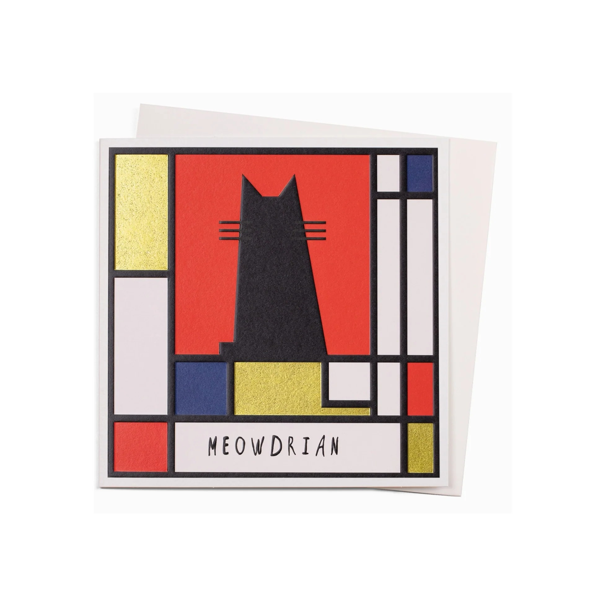 Meowdrian Greeting Card
