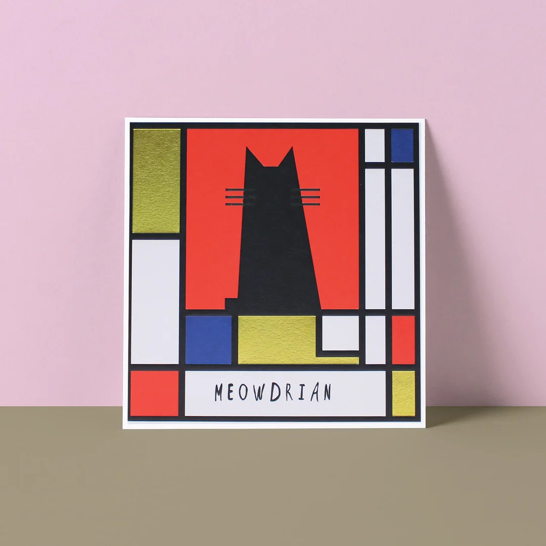 Meowdrian Greeting Card