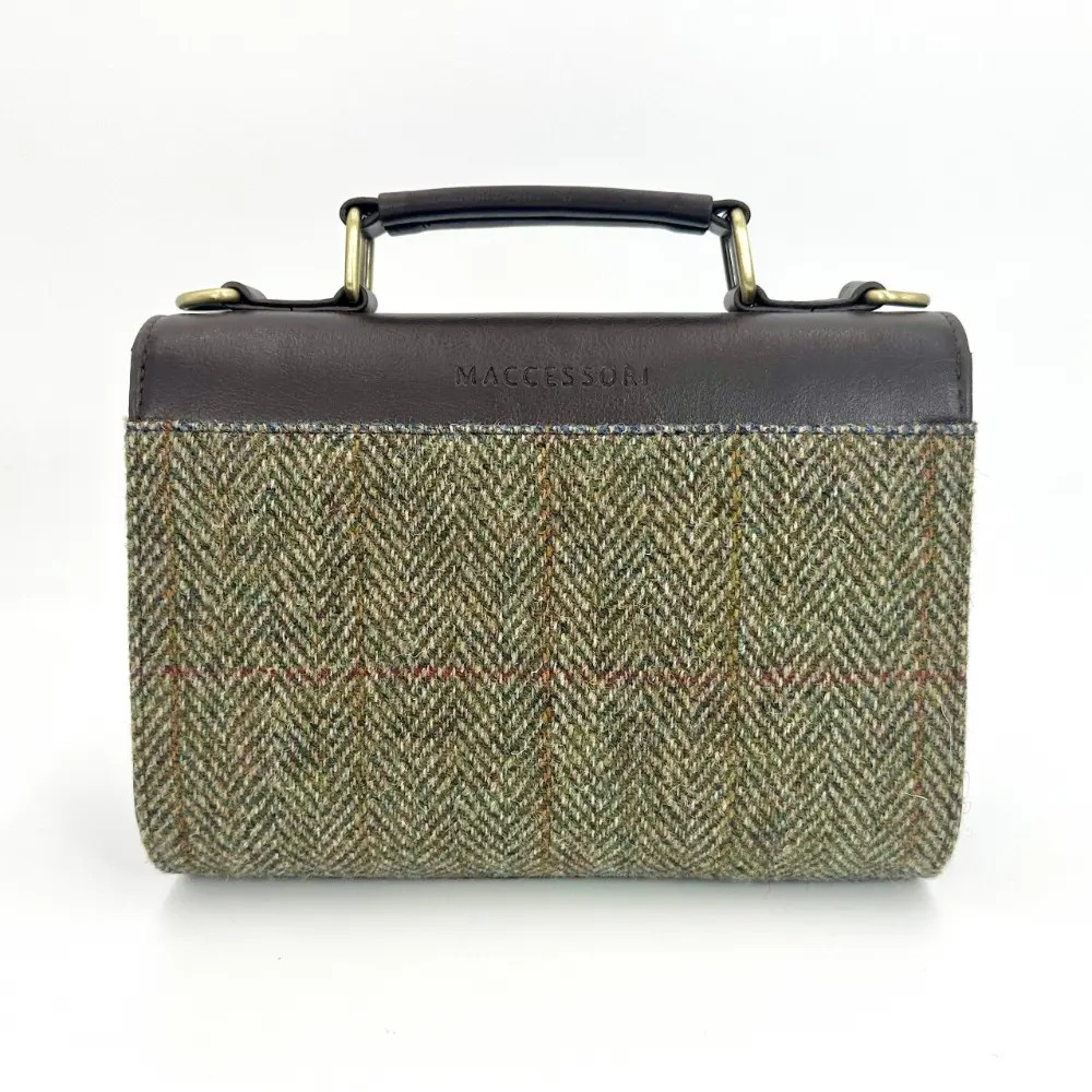 Harris Tweed Mini Day Bag - Country Green