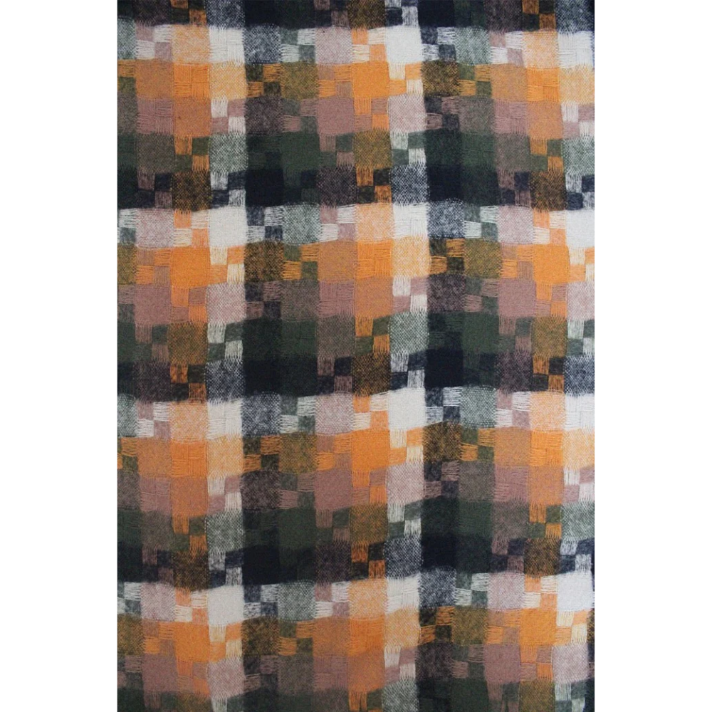 Puzzle Print Wool Mix Scarf