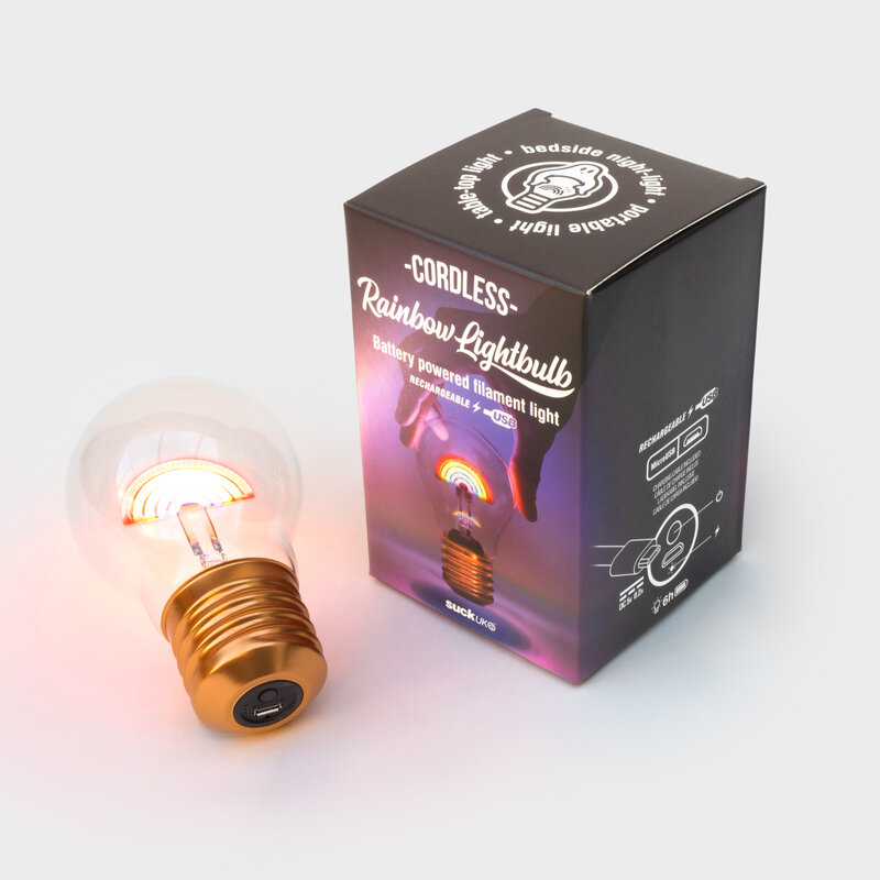 Battery powered online filament bulb