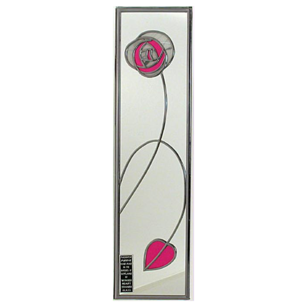 Mackintosh Rose & Leaf Mirror: Pink