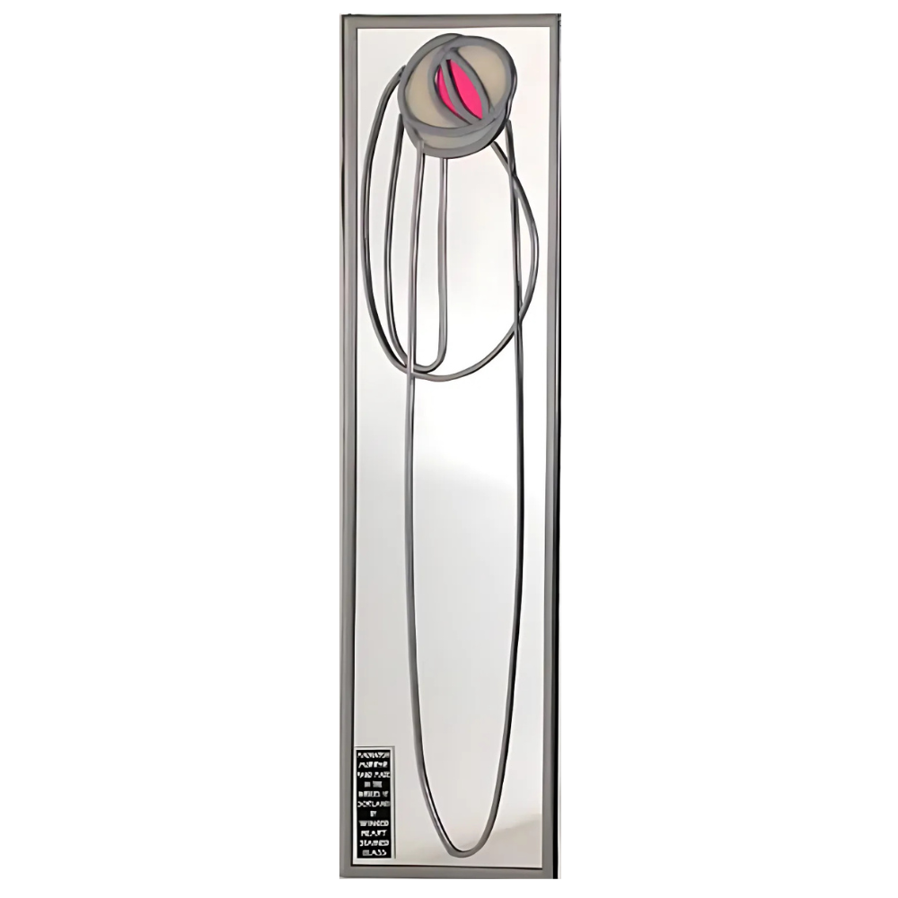 Mackintosh Art Nouveau Mirror: Ivory & Pink