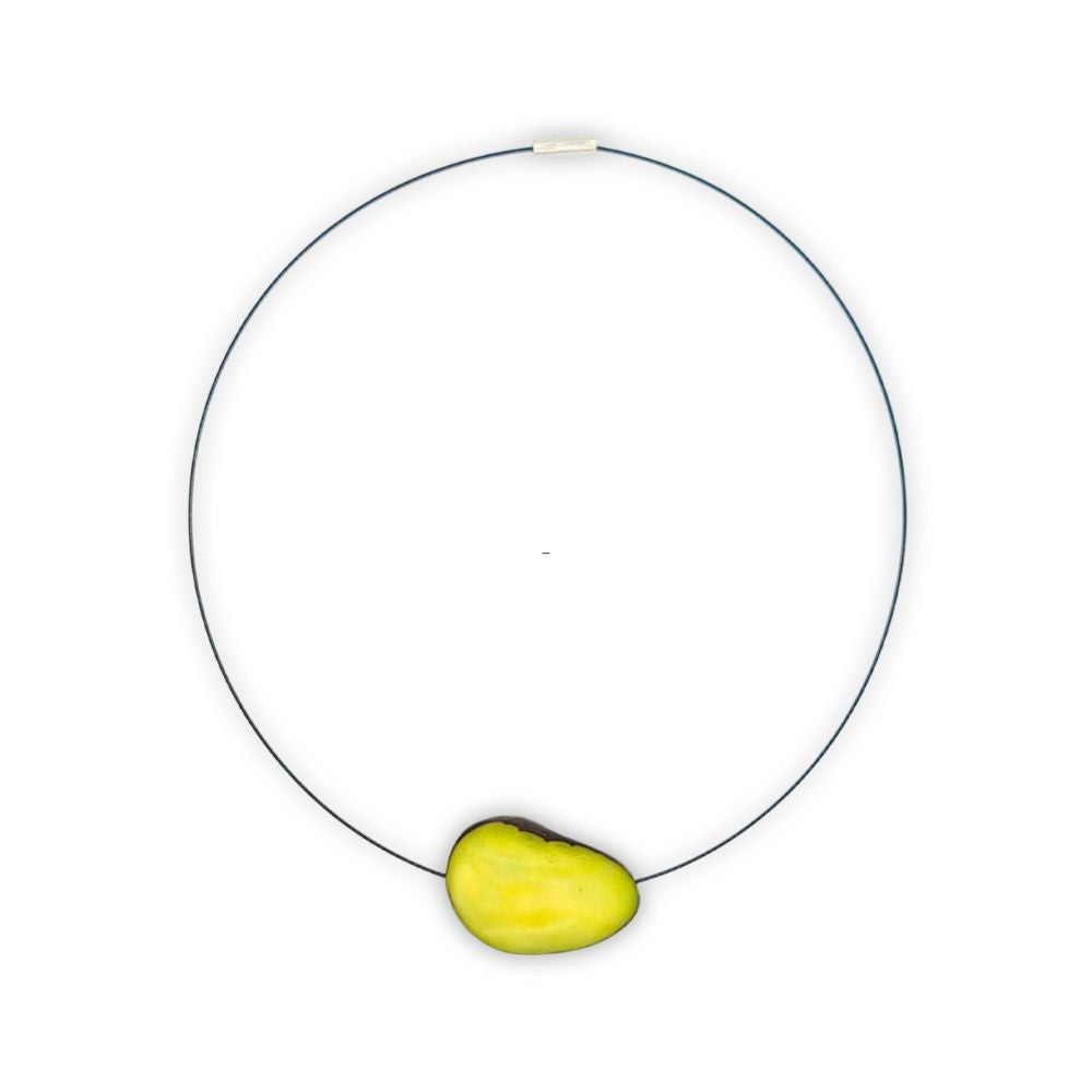 Flattened Seed Wire Necklace