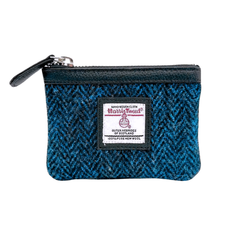 Harris Tweed Coin Purse - Sky Blue