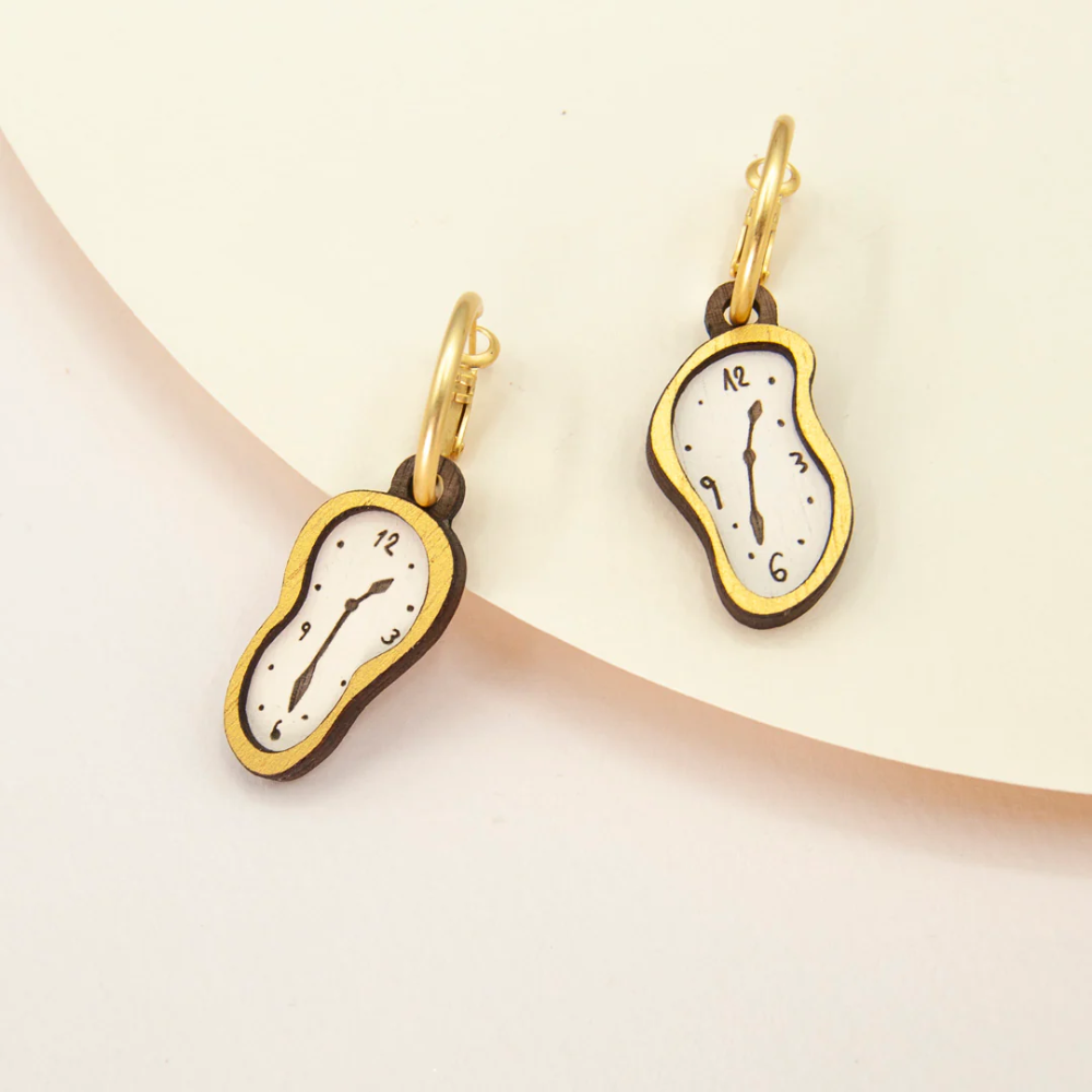 Soft Clock Hoop Earrings
