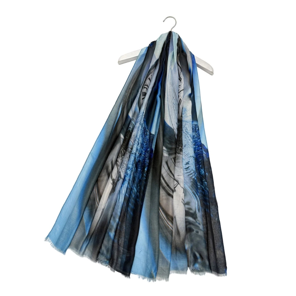 Surrealism Clock Frayed Scarf