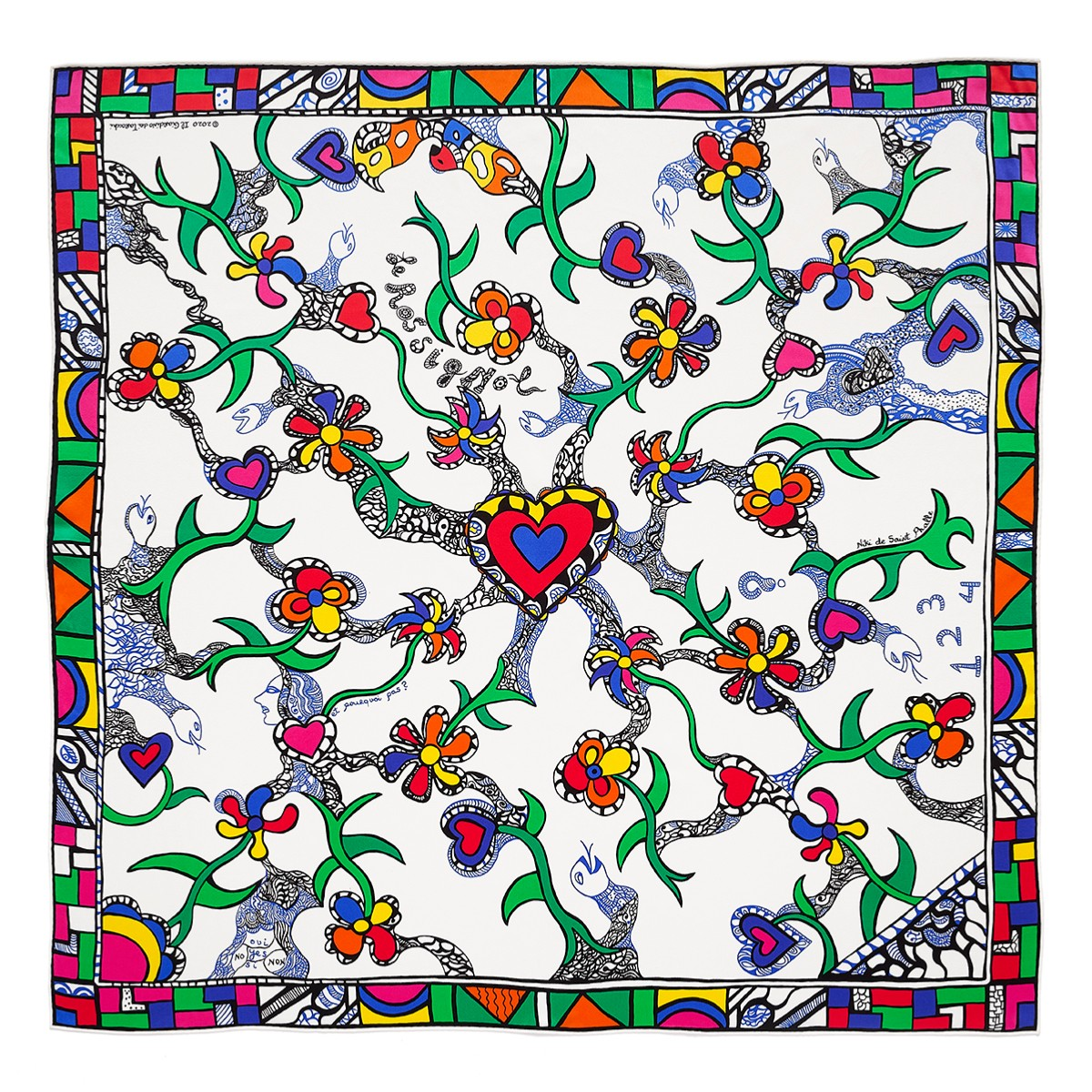 Nikki De Saint Phalle: Rossignol Scarf - White