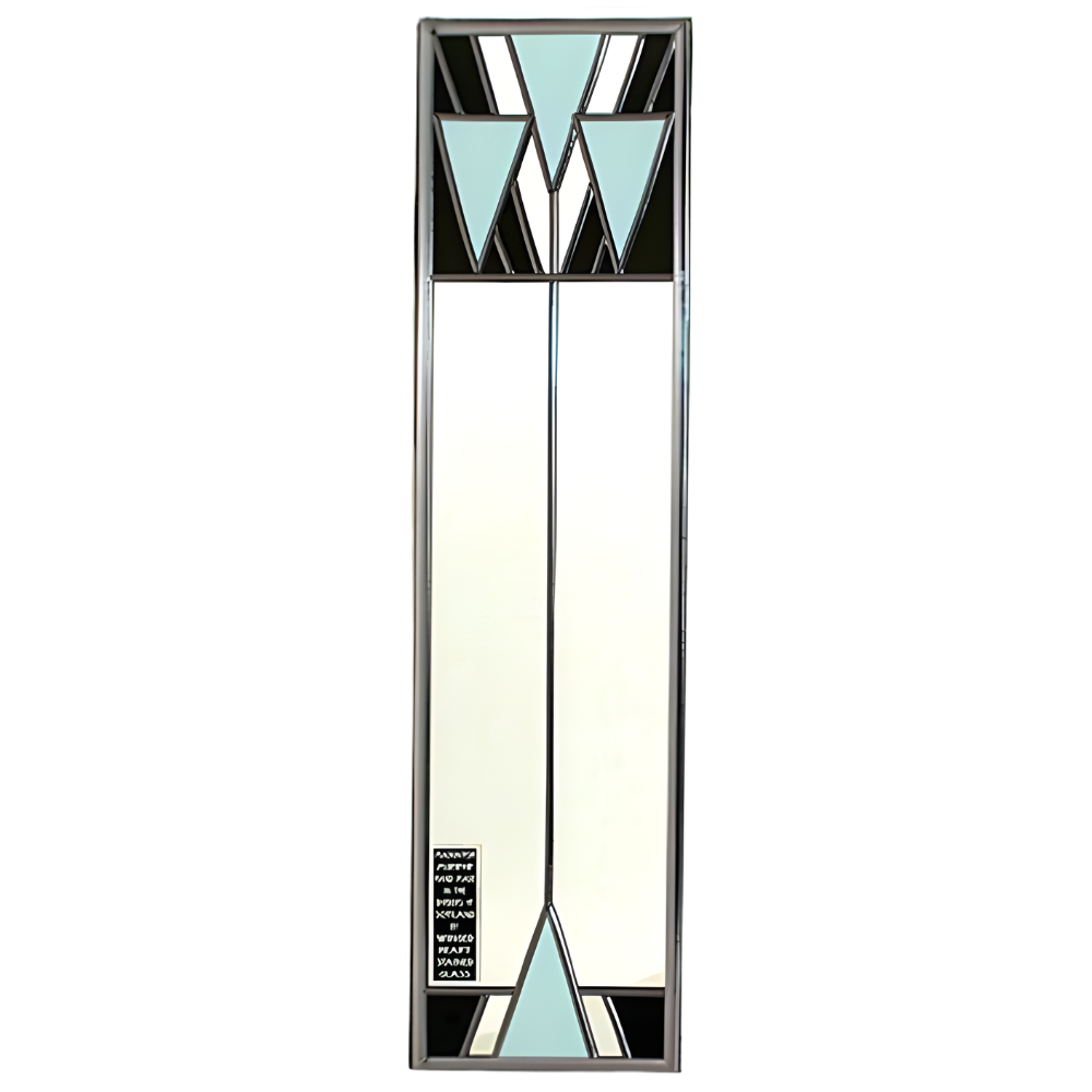 Mackintosh 3 Triangles Mirror: Opal & Black