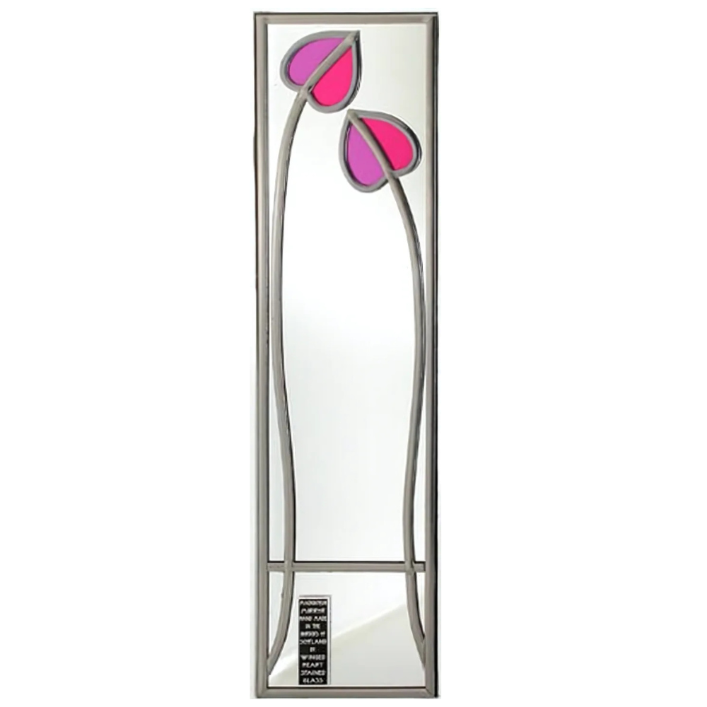 Mackintosh Two Buds Mirror: Pink & Mauve