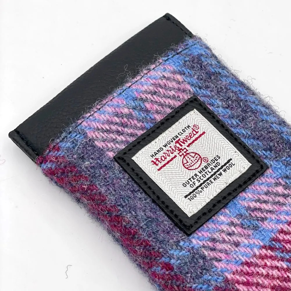 Harris Tweed Glasses Sleeve - Pastel Pink