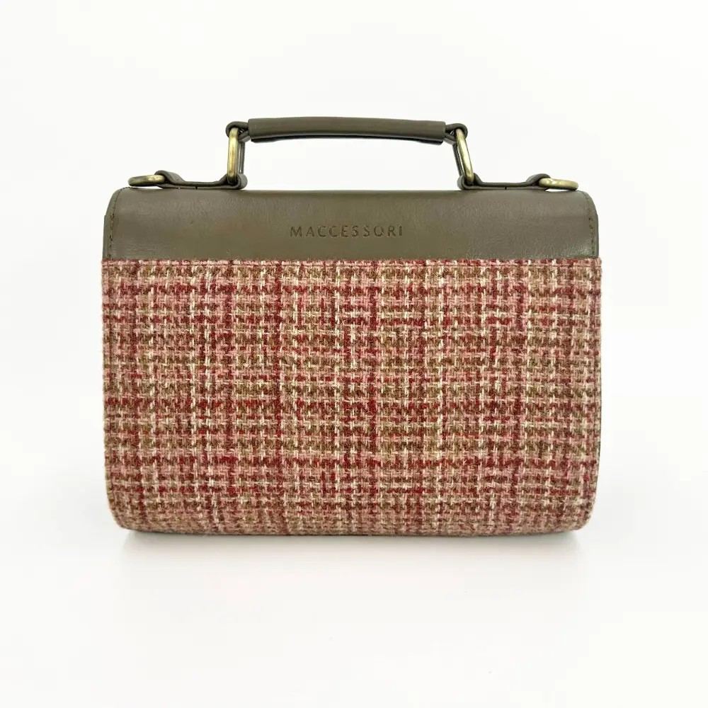 Harris Tweed Mini Day Bag - Maple