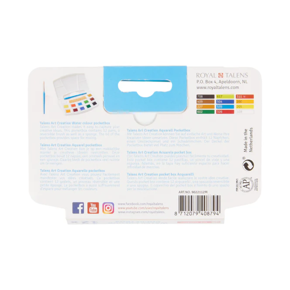 Talens Art Creation Watercolour Pocket Box