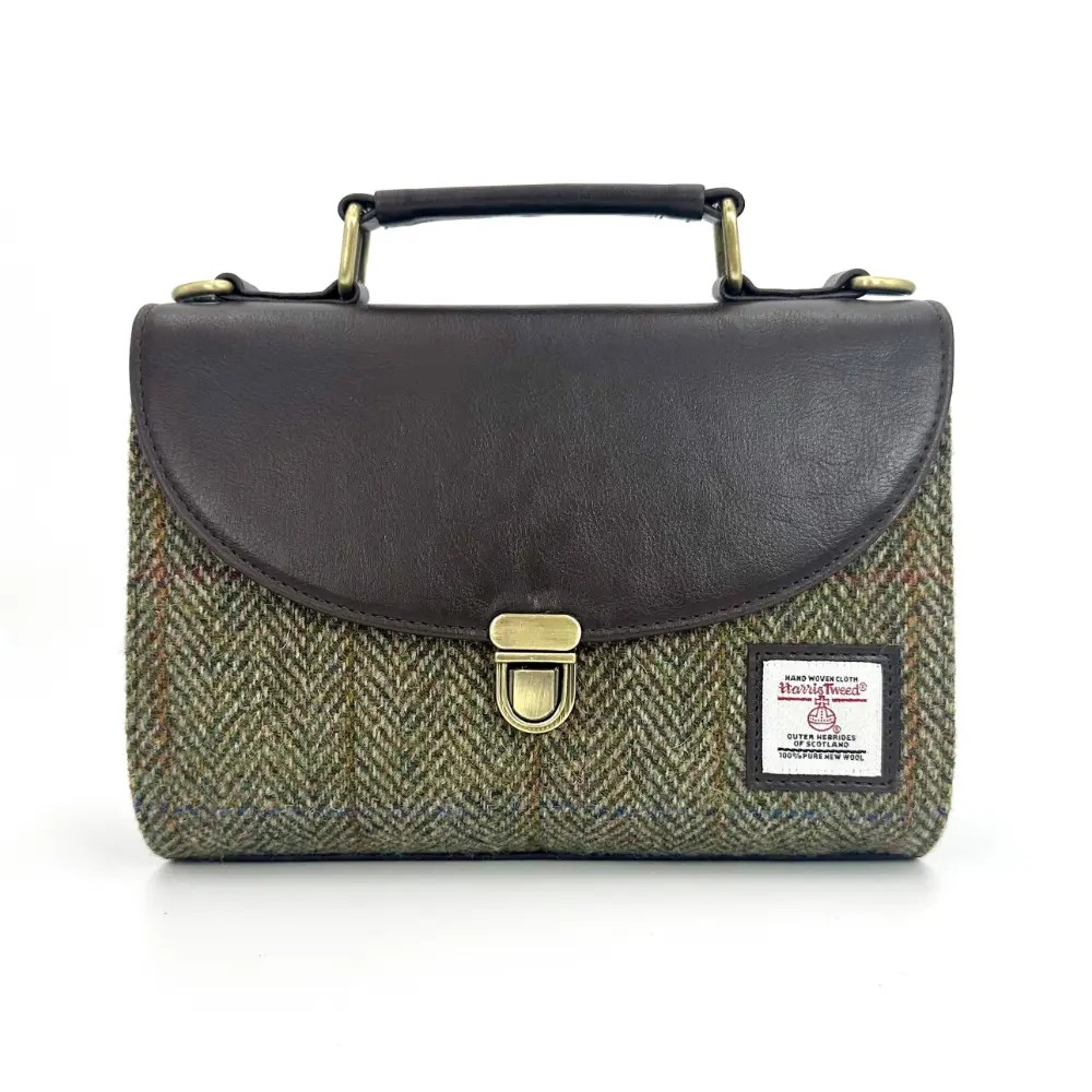 Harris Tweed Mini Day Bag - Country Green