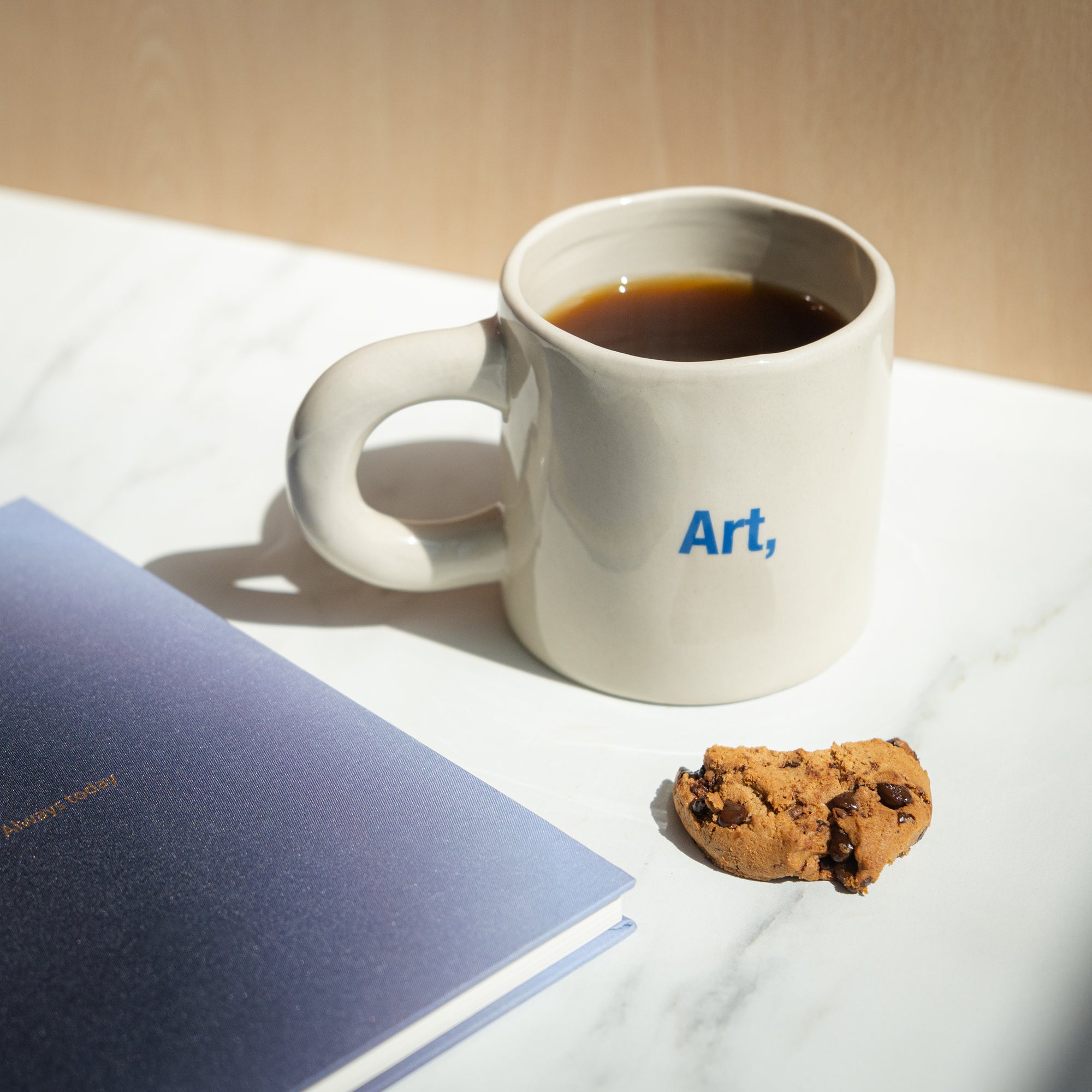 Books & Coffee Mug - Blue