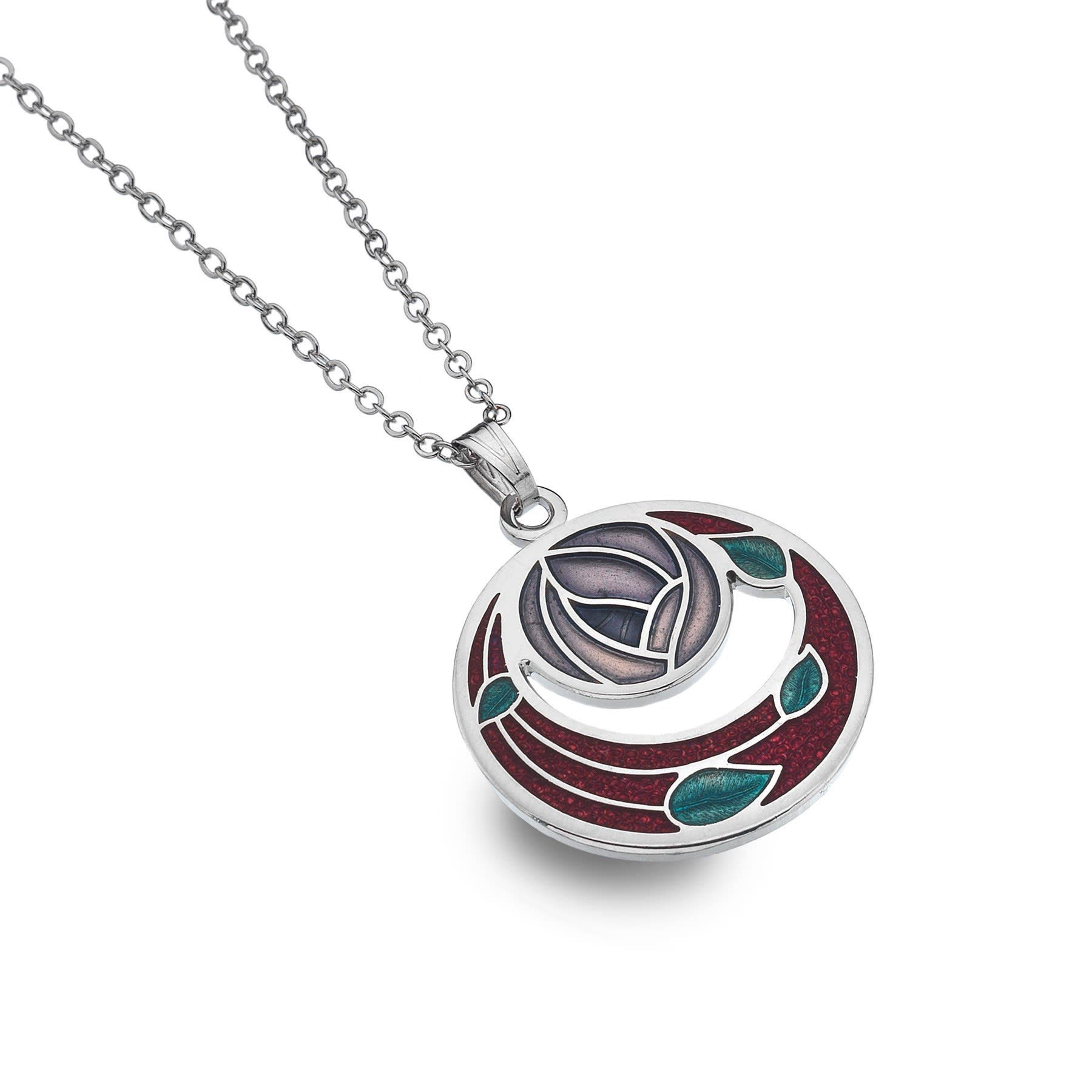 Mackintosh Cut Out Rose & Coils Necklace