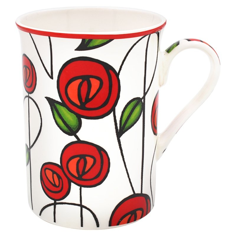 Charles Rennie Mackintosh Red Rose Mug