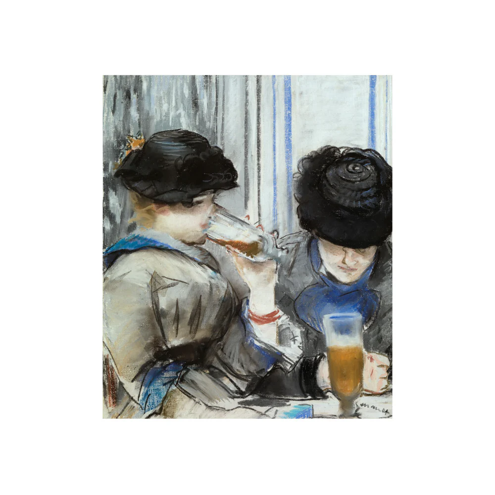 Women Drinking Beer Postcard