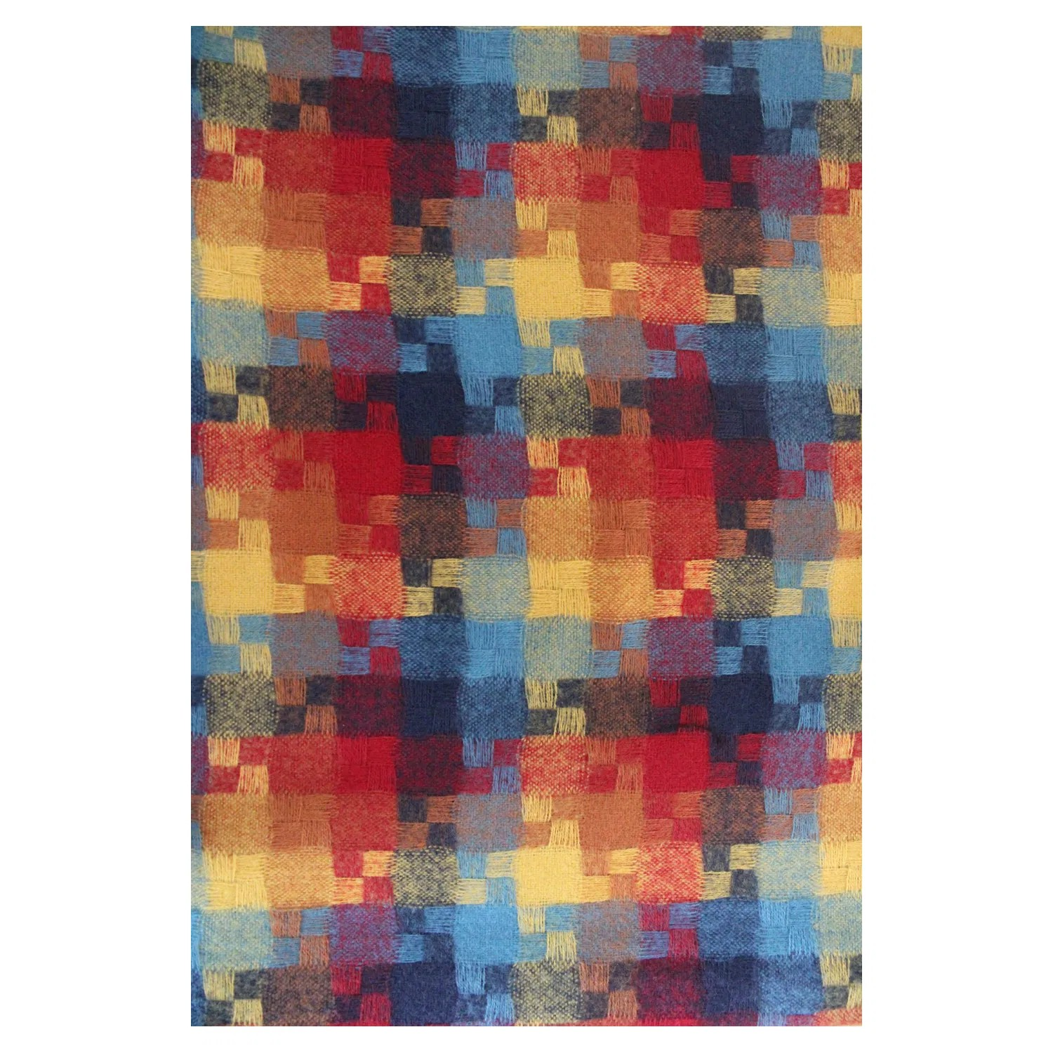 Puzzle Print Wool Mix Scarf