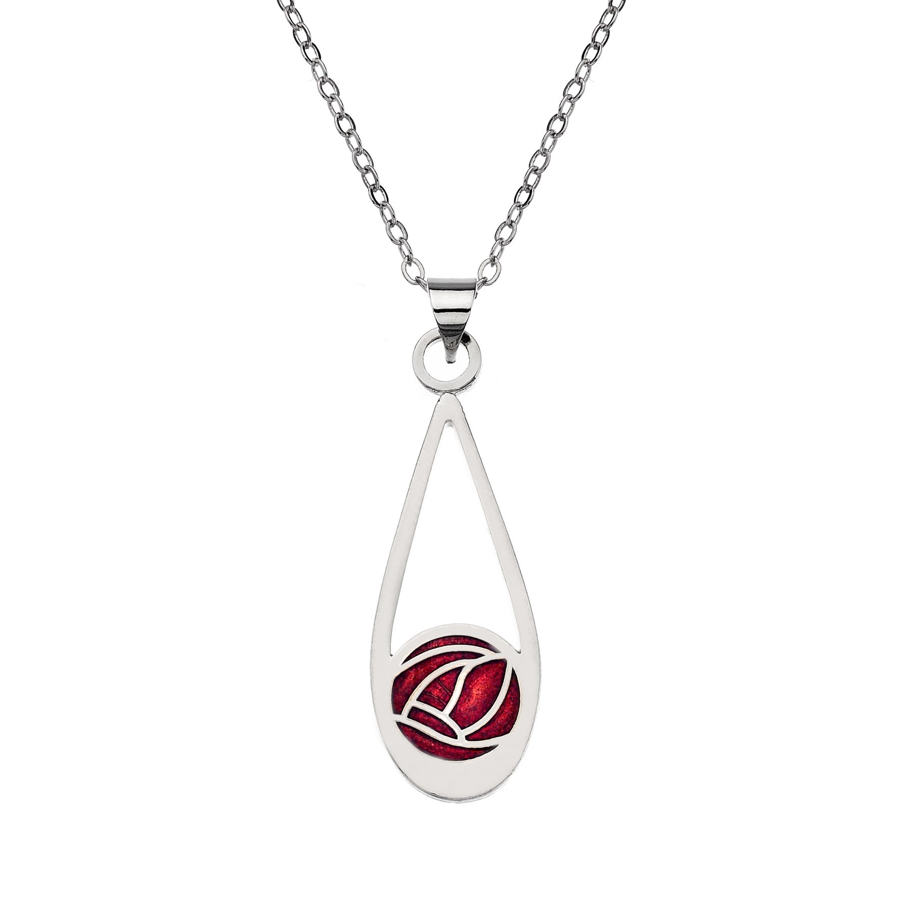 Mackintosh Rose Teardrop Necklace