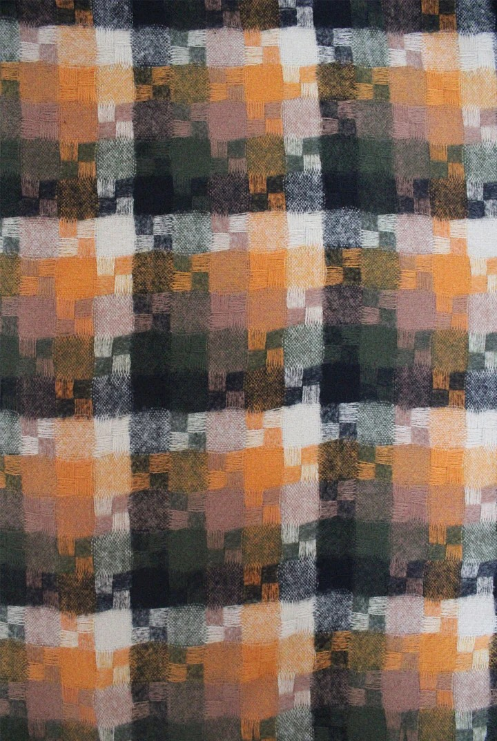Puzzle Print Wool Mix Scarf